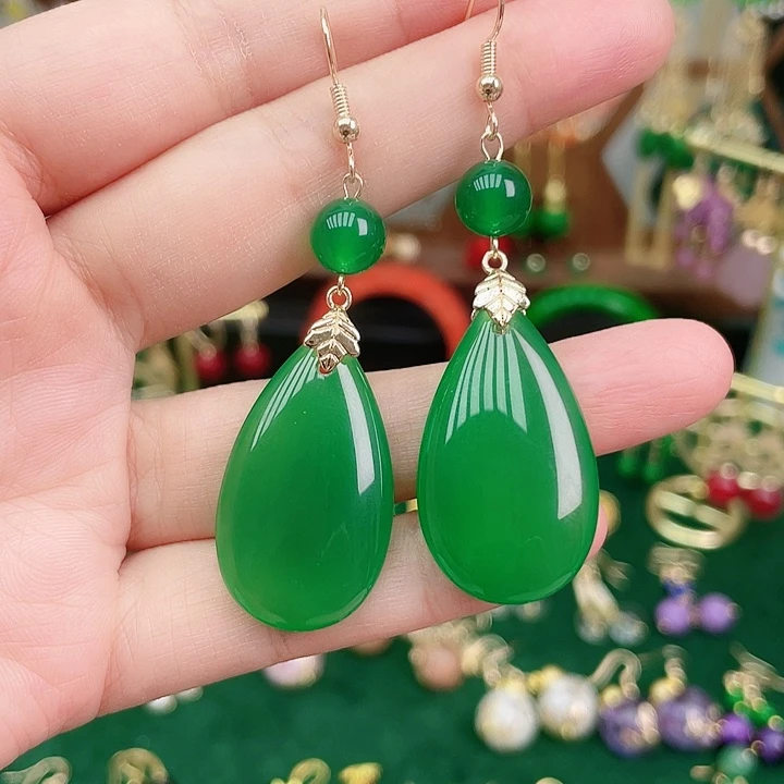 玛瑙/玉髓耳钉合金