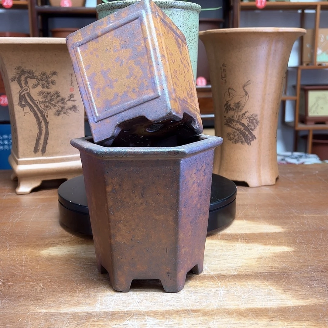 黄***亚花盆紫砂周之夏精品紫砂花盆