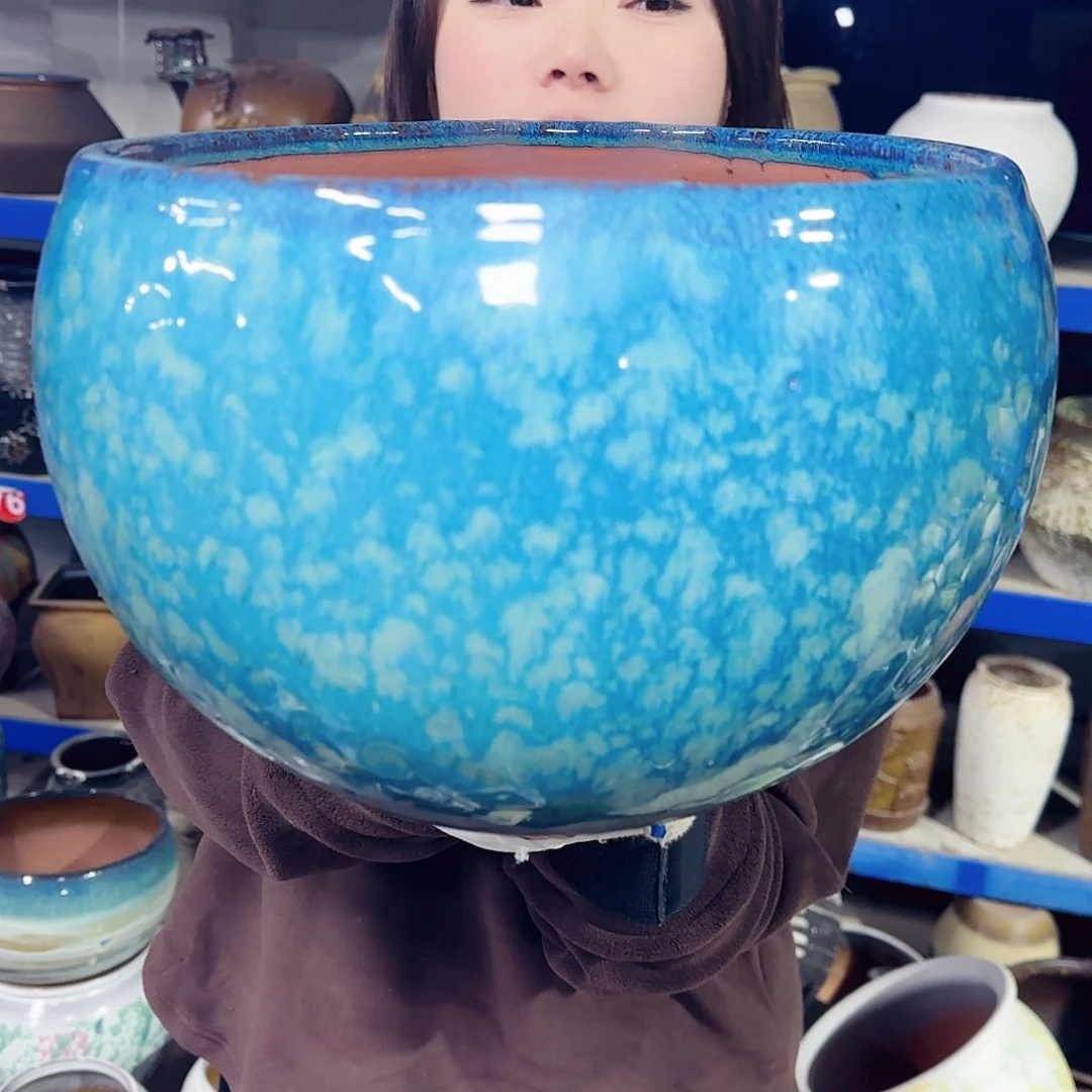 紫砂花盆高18口25