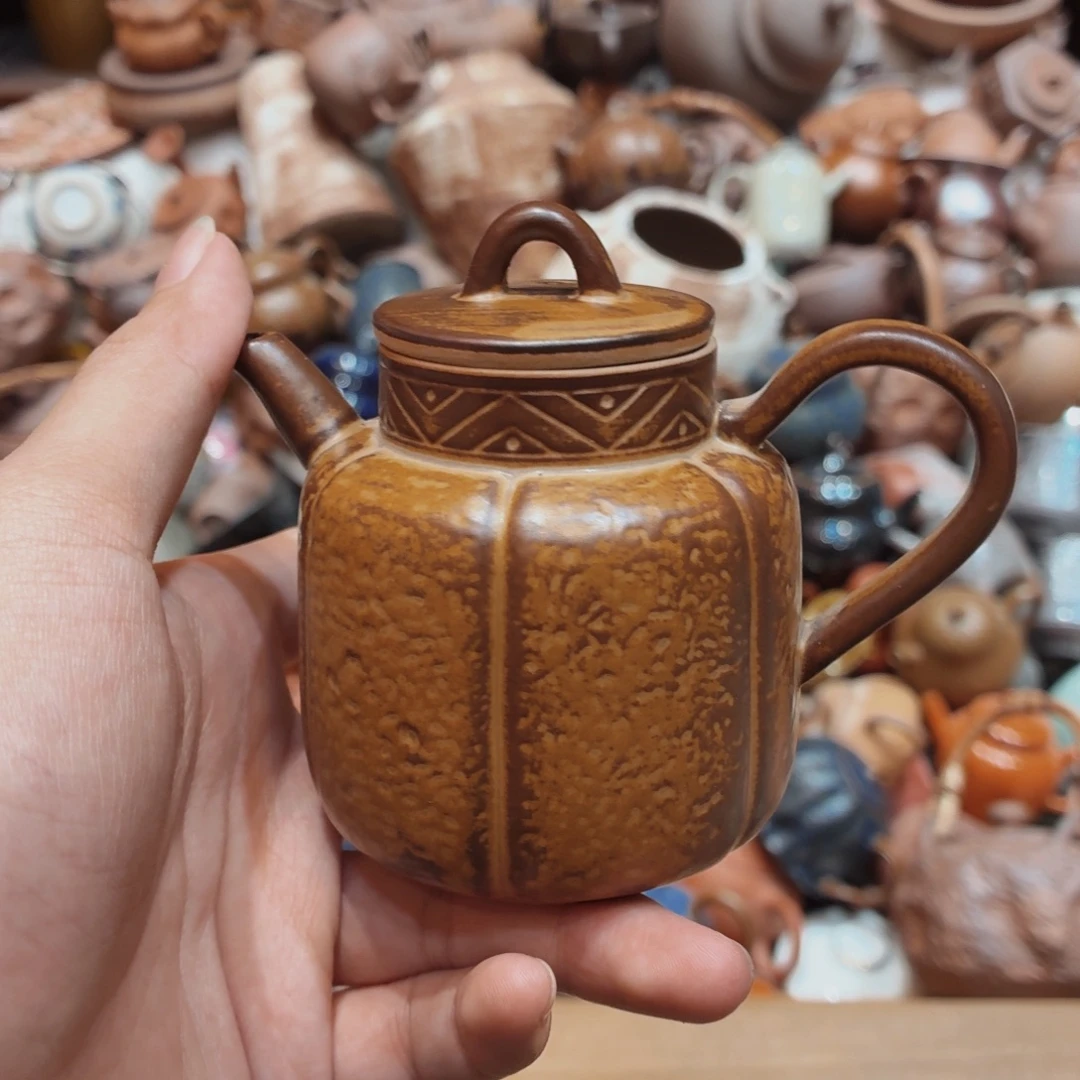 柴烧老岩泥高温茶器皿