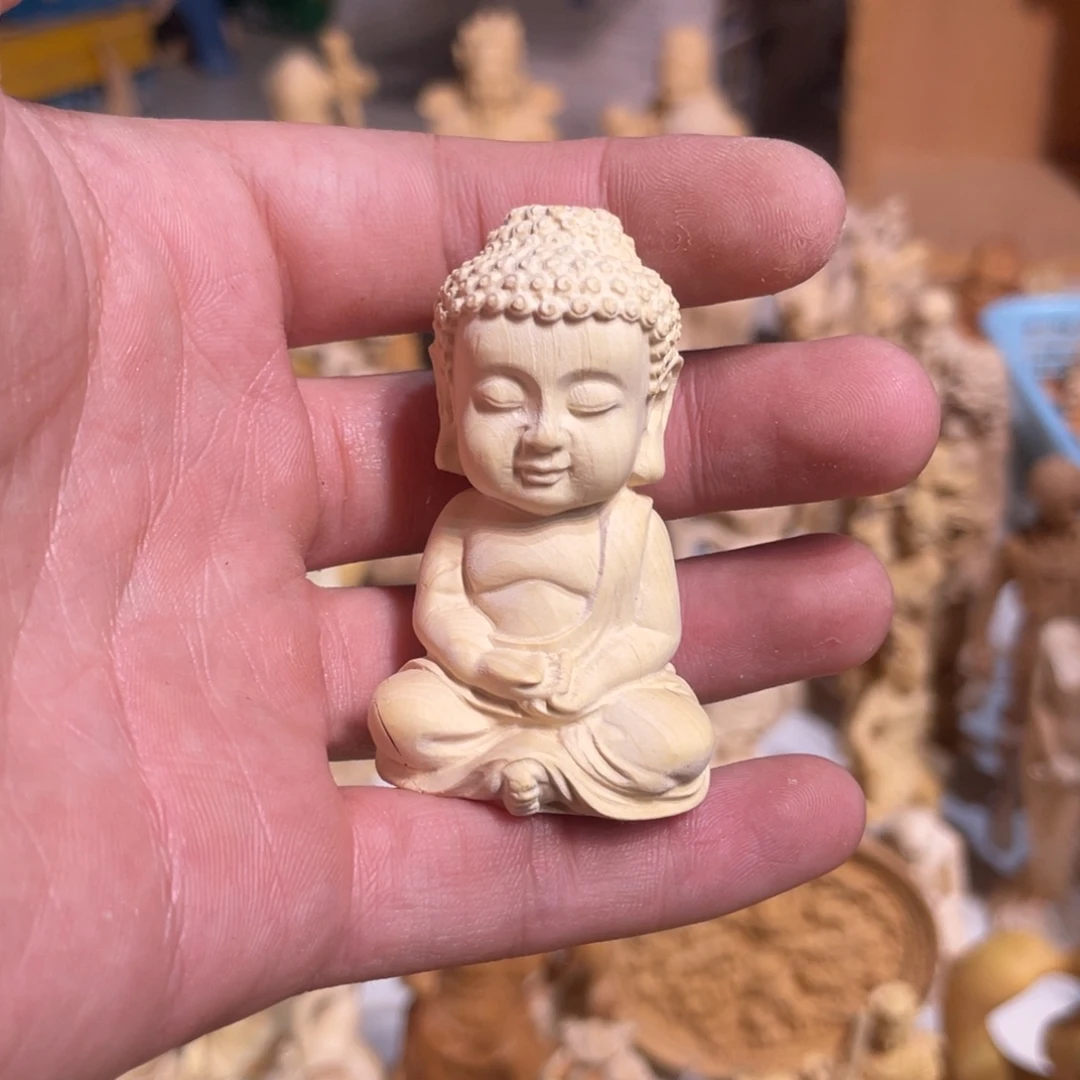 黄杨木小瑕疵宝宝佛