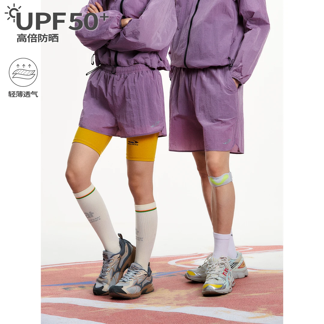 江南先生NewJNXS运动户外格子防晒短裤夏男女反光印花短裤JN52Y69