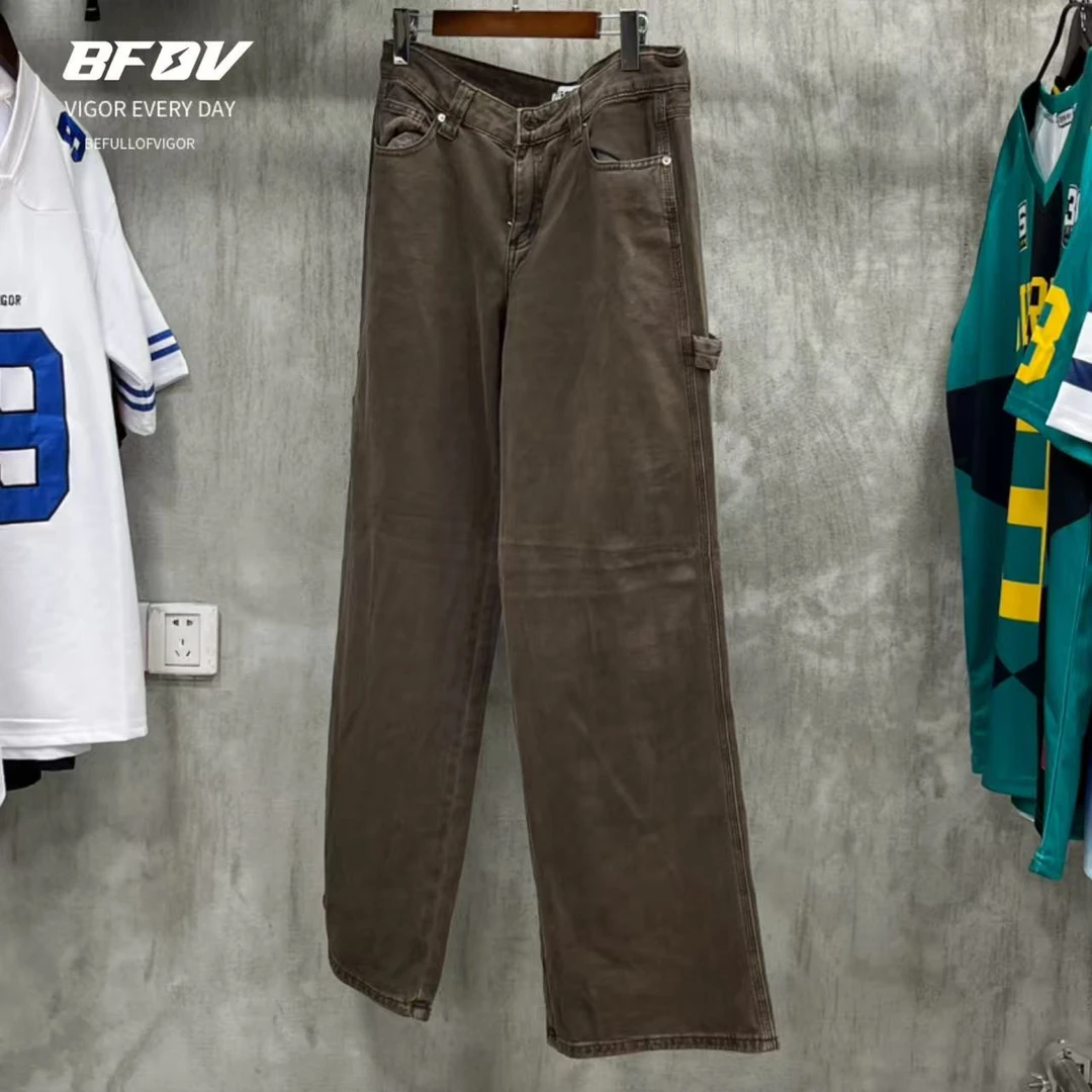 BFOV   DOVE 美式复古棕色户外工装直筒休闲裤
