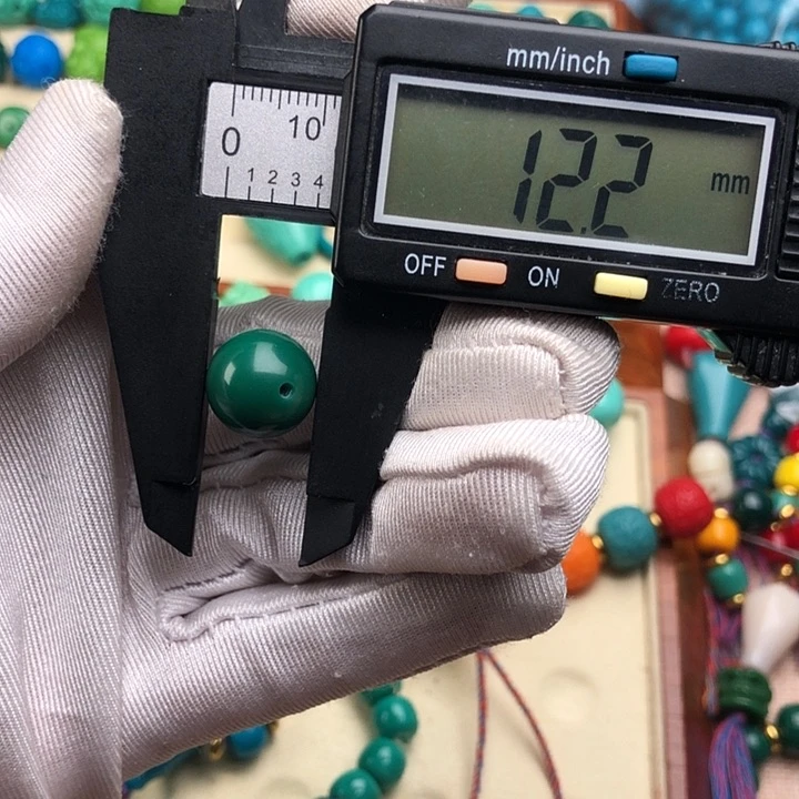 琉璃颈饰精工松松圆珠