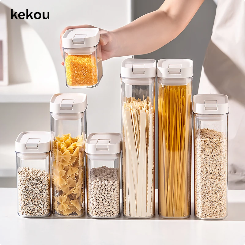 可扣食品级密封罐五谷杂粮储物罐豆子面条干货塑料厨房收纳盒
