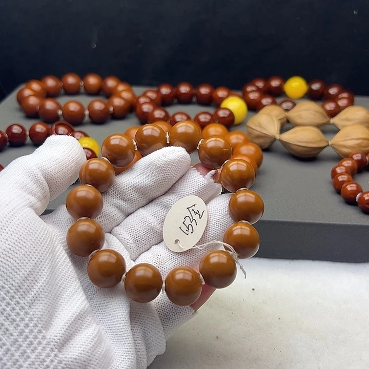 一***光橄榄核手串/手链1.53全品14颗