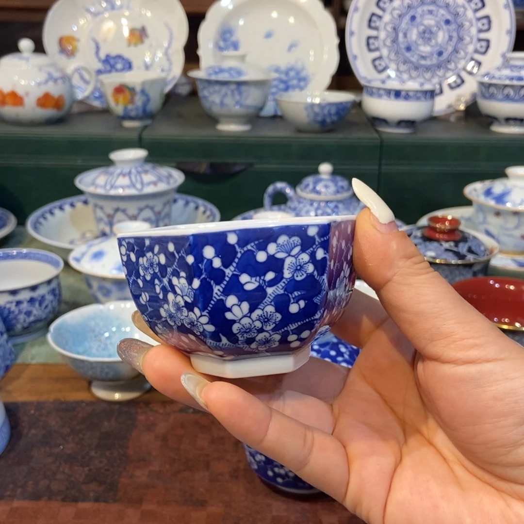 w雪山春晓冰梅六方杯