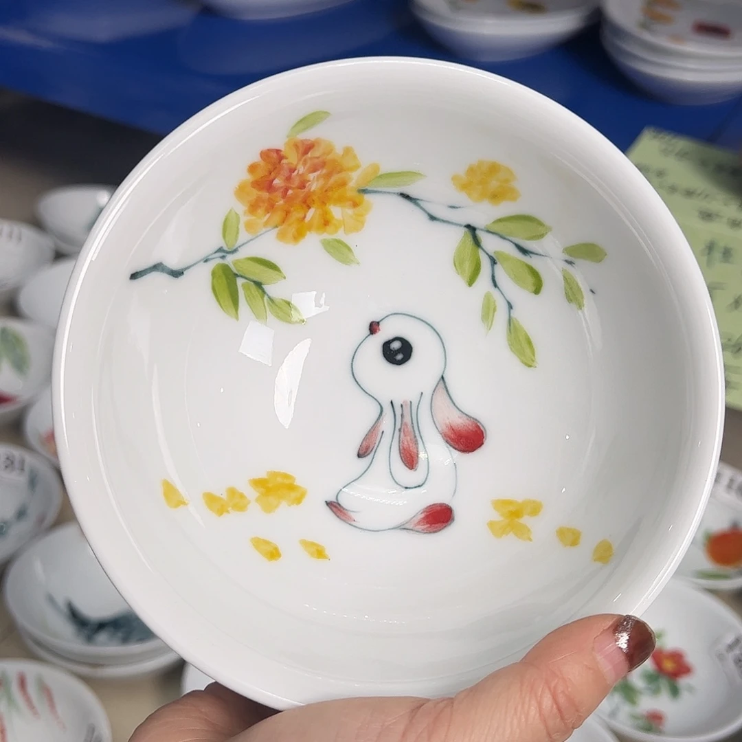 瓷片景德镇陶瓷手工手绘制作