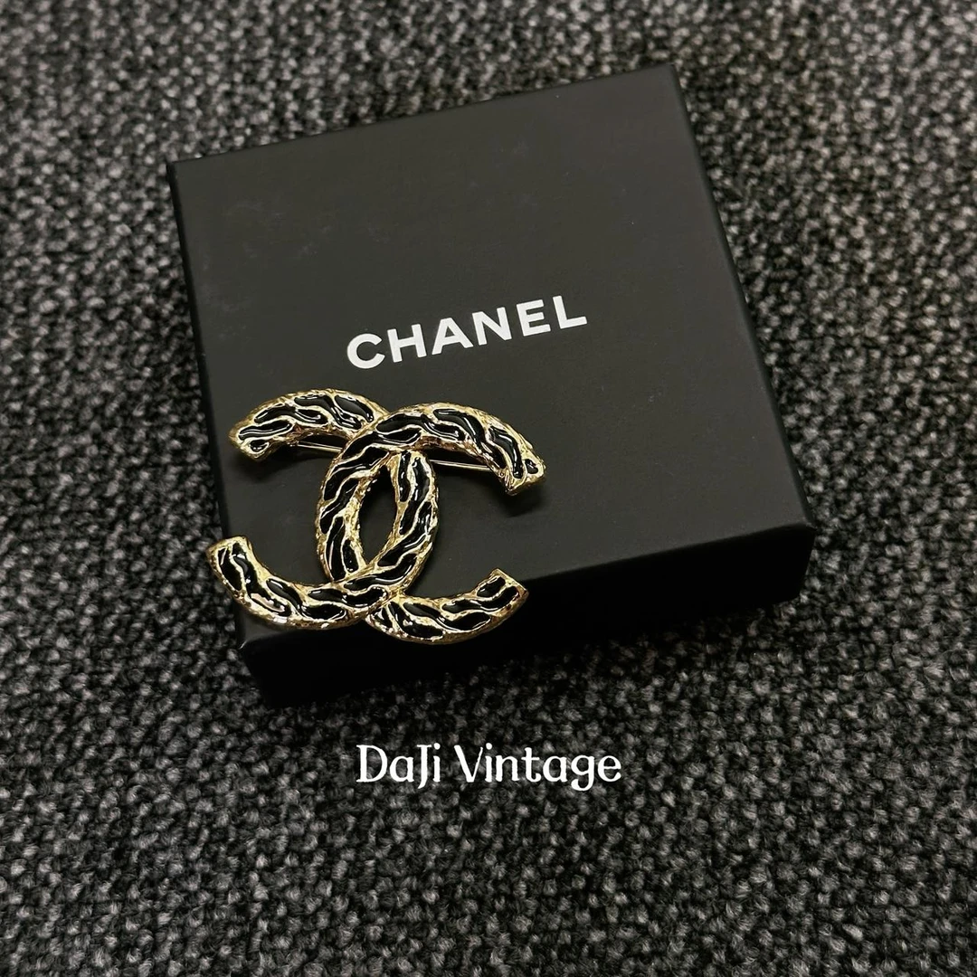 大吉中古/Chanel香奈儿黑金胸针