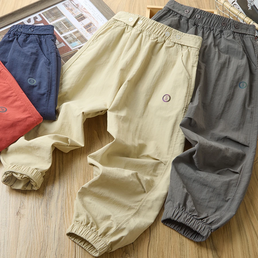 儿童速干裤2025夏季新款中大童薄款休闲束脚潮裤25210