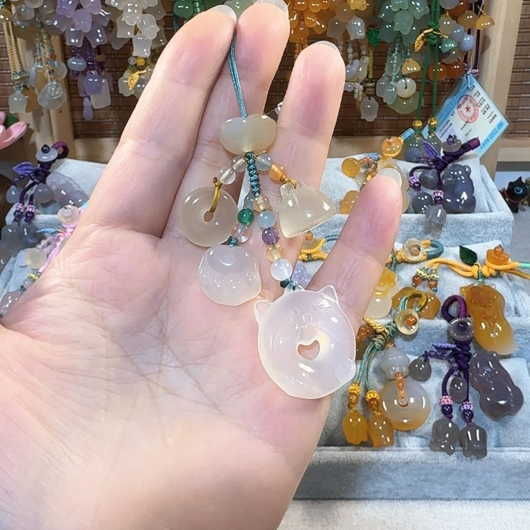 玛瑙/玉髓小吊坠挂件未镶嵌