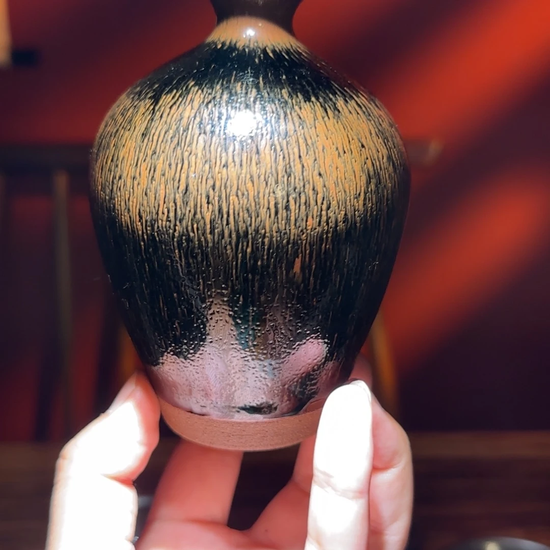 茶盏六丁造器柴烧花器