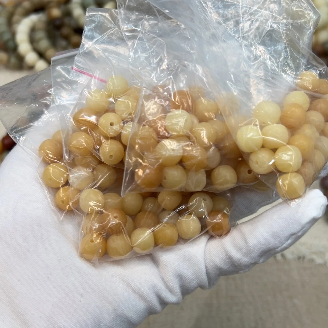 吊坠菩提根/象牙果11缅小料散珠偶有瑕疵30颗