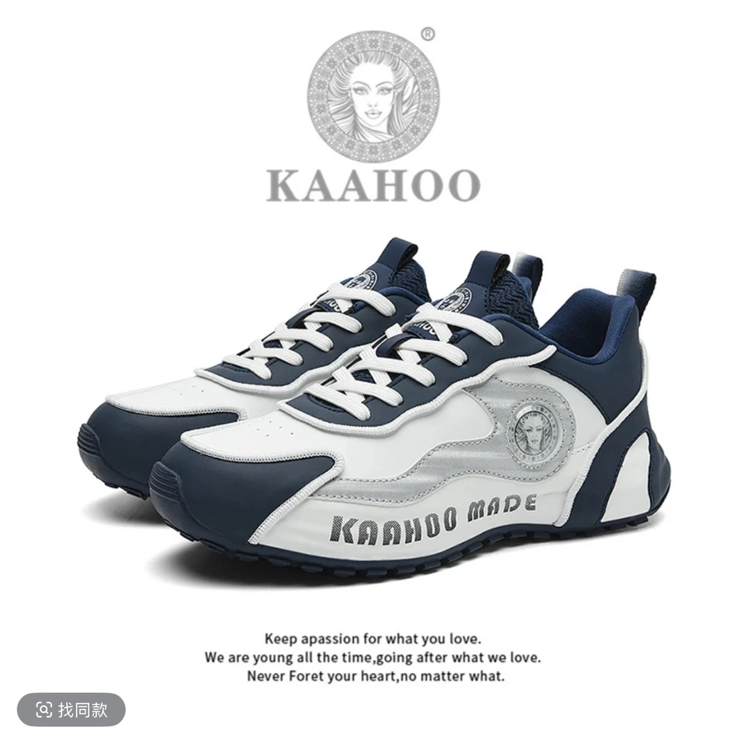 KAAHOO男生运动鞋私制轻奢手工包底鞋时尚休闲百搭高端运动鞋