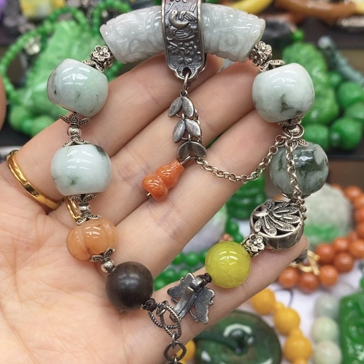 翡翠未镶嵌手链手链75