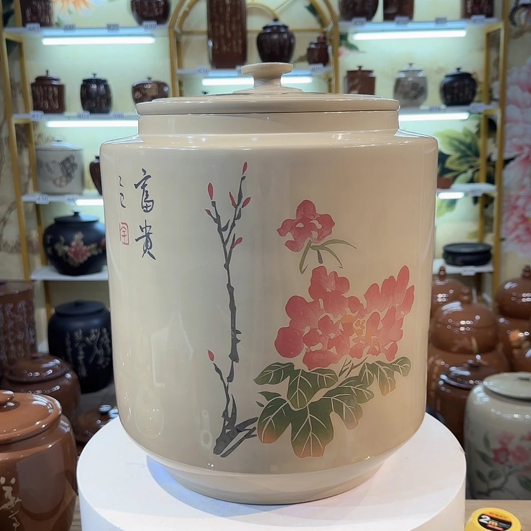 罐020建水紫陶18饼茶缸