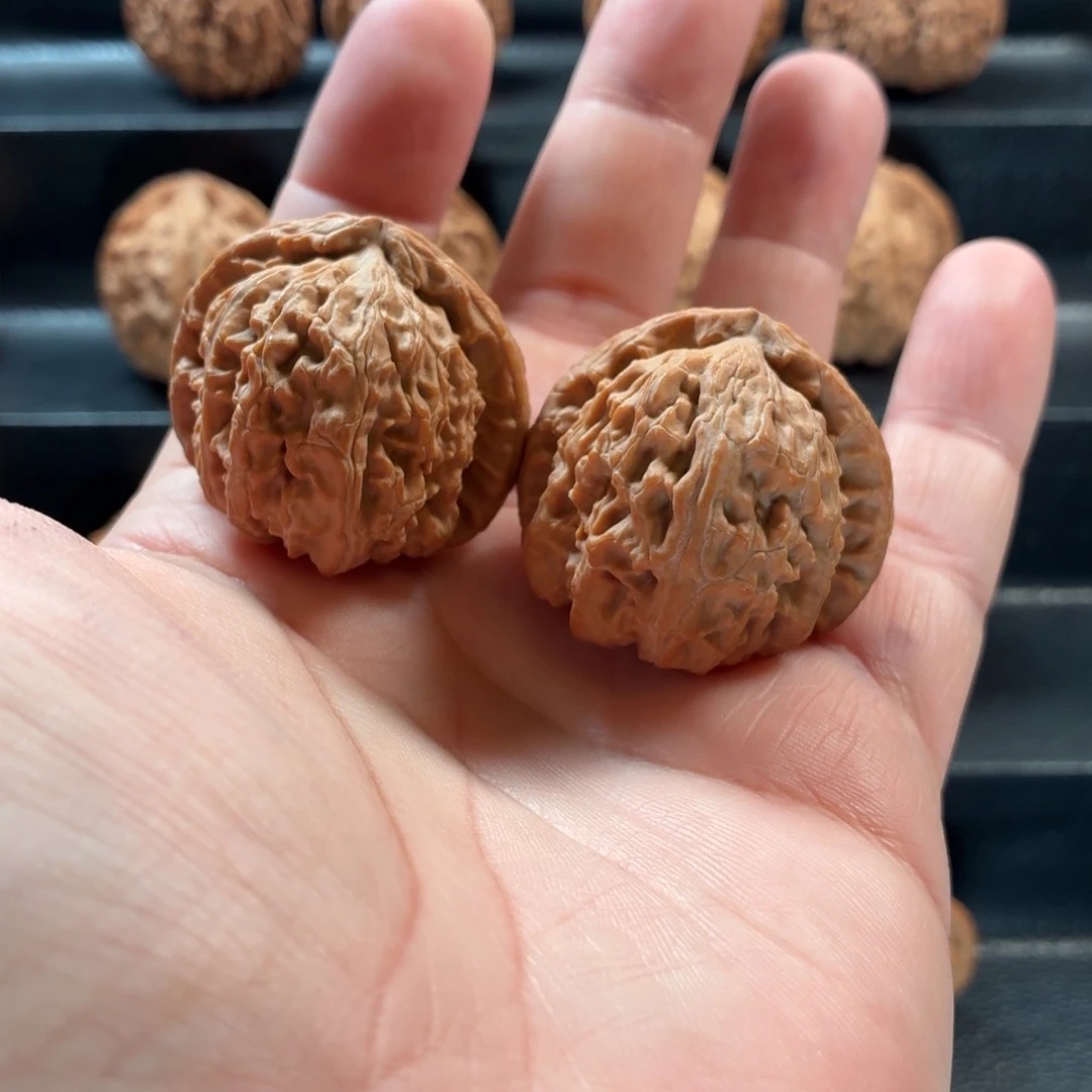 桃核把件山地无药白狮子38