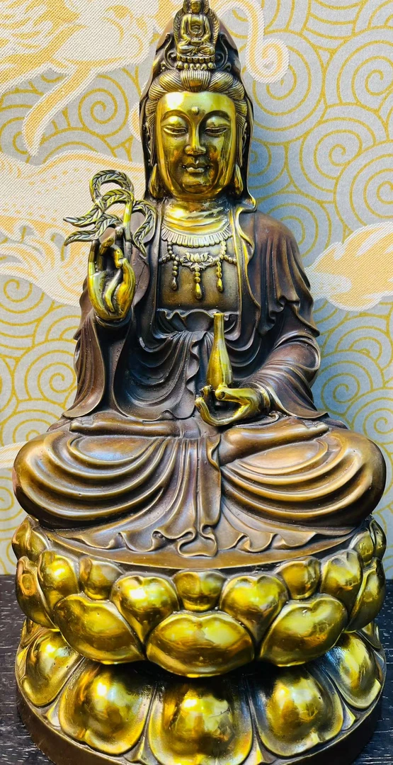【闪购链接】铜超大坐莲观音