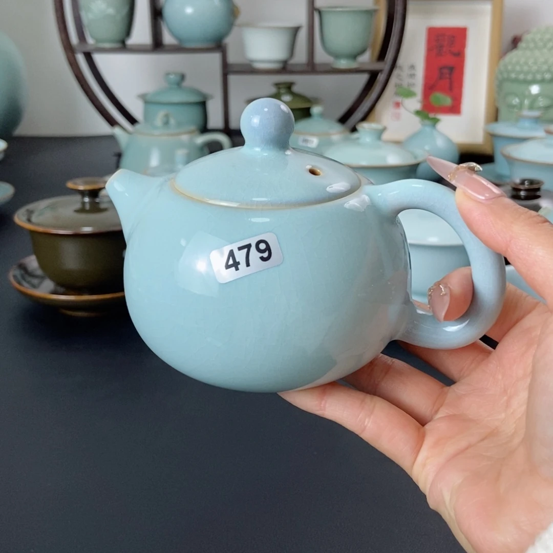 天青釉西施壶瑕479大瑕