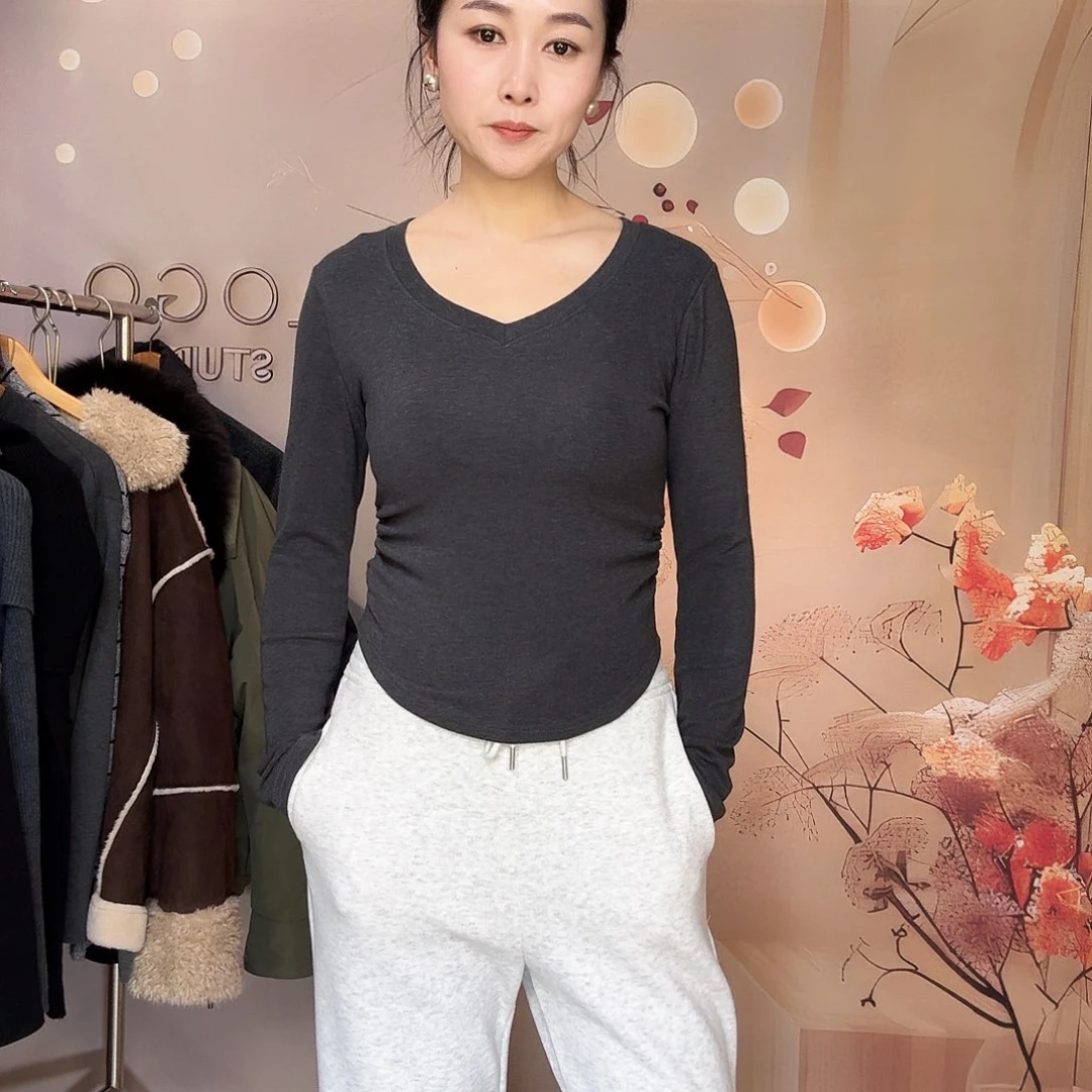 深灰磨毛小蛮腰打底