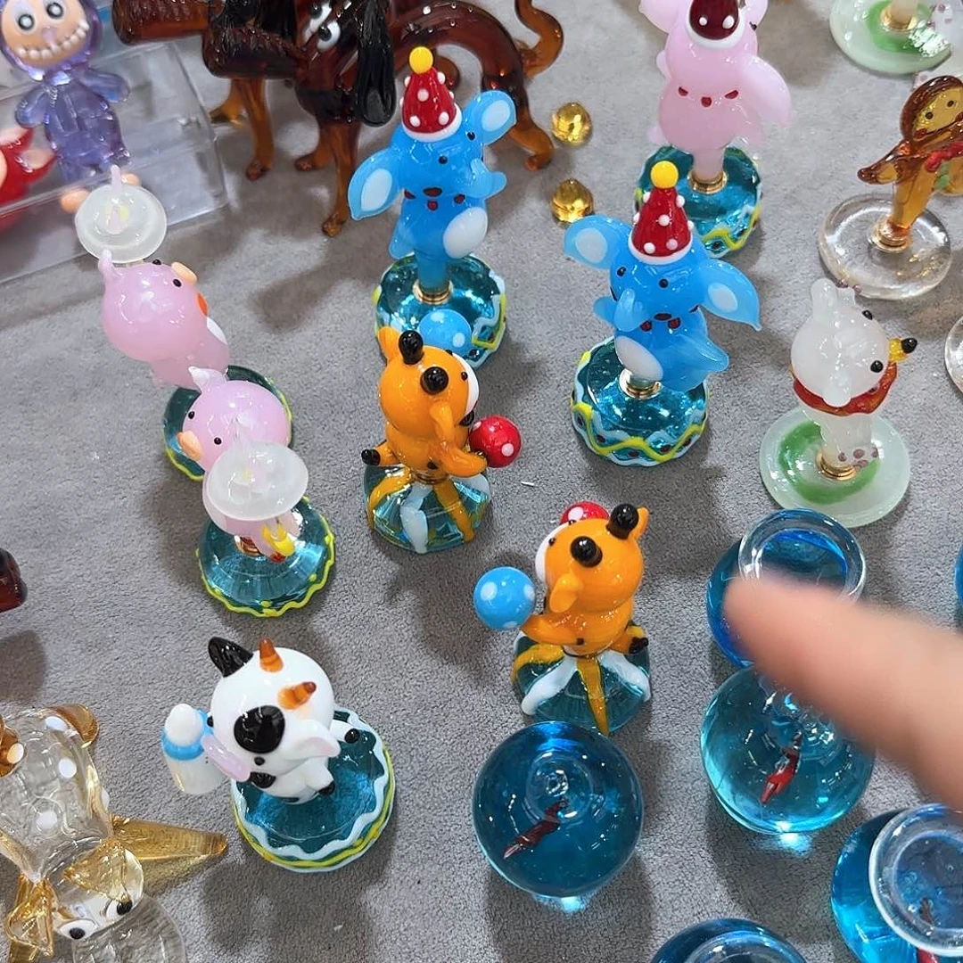 琉璃手工艺品马戏团旋转自选