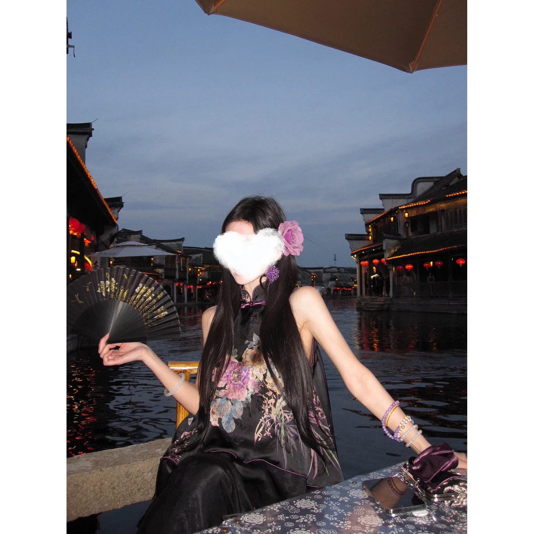 【墨韵丹华】国风新中式夏季牡丹提花马甲+半裙 套装