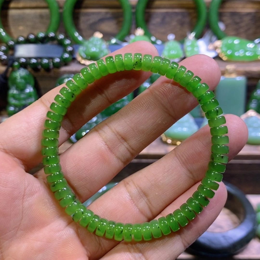 【闪购商品】和田玉未镶嵌吊坠(不含链)乌兰乌德苹果绿手串6