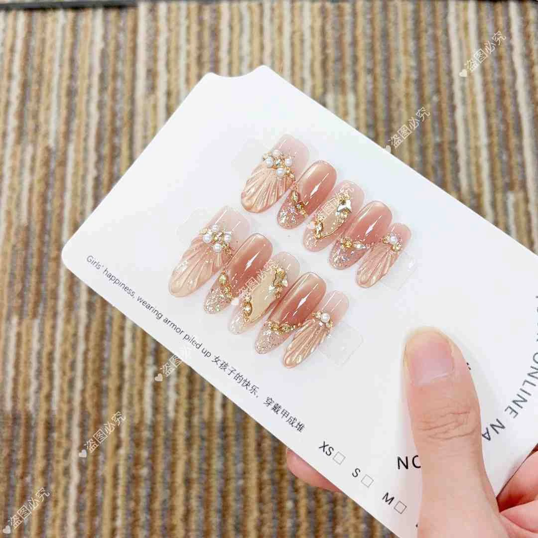 【我的楼兰】纯手工穿戴甲光疗美甲可拆卸甲片10片