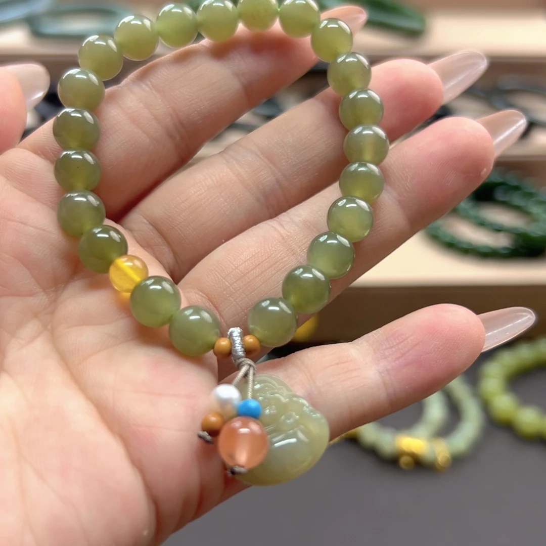 和田玉未镶嵌手链