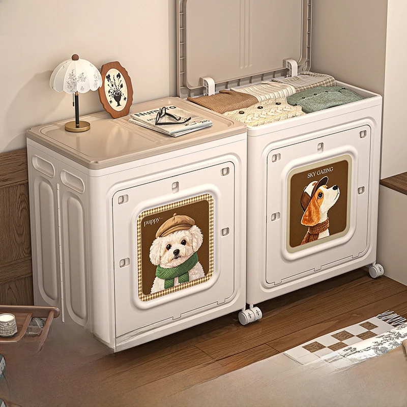 衣服收纳箱整理箱家用衣物儿童宝宝柜子塑料羽绒服被子翻盖储物柜