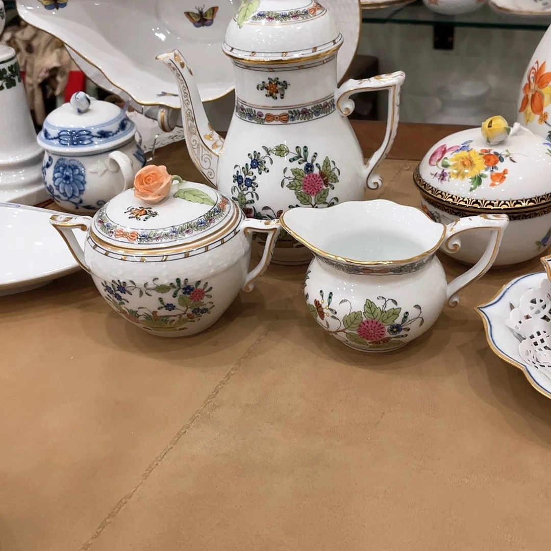 瓷片中古一等彩色花篮