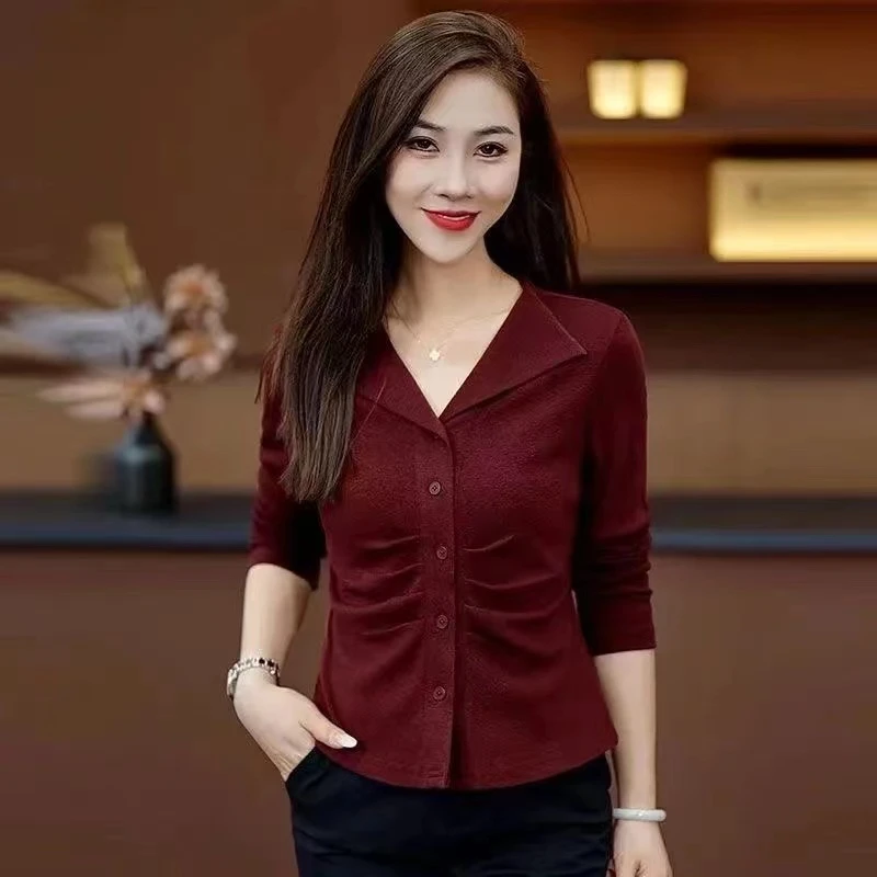 9111款女前面五扣子洋气小衫【88】