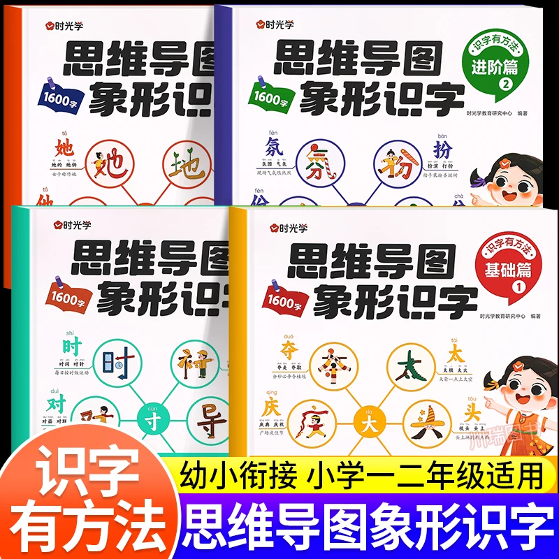 知趣时光学思维导图象形识字基础进阶篇全套幼儿认字识字书象形16