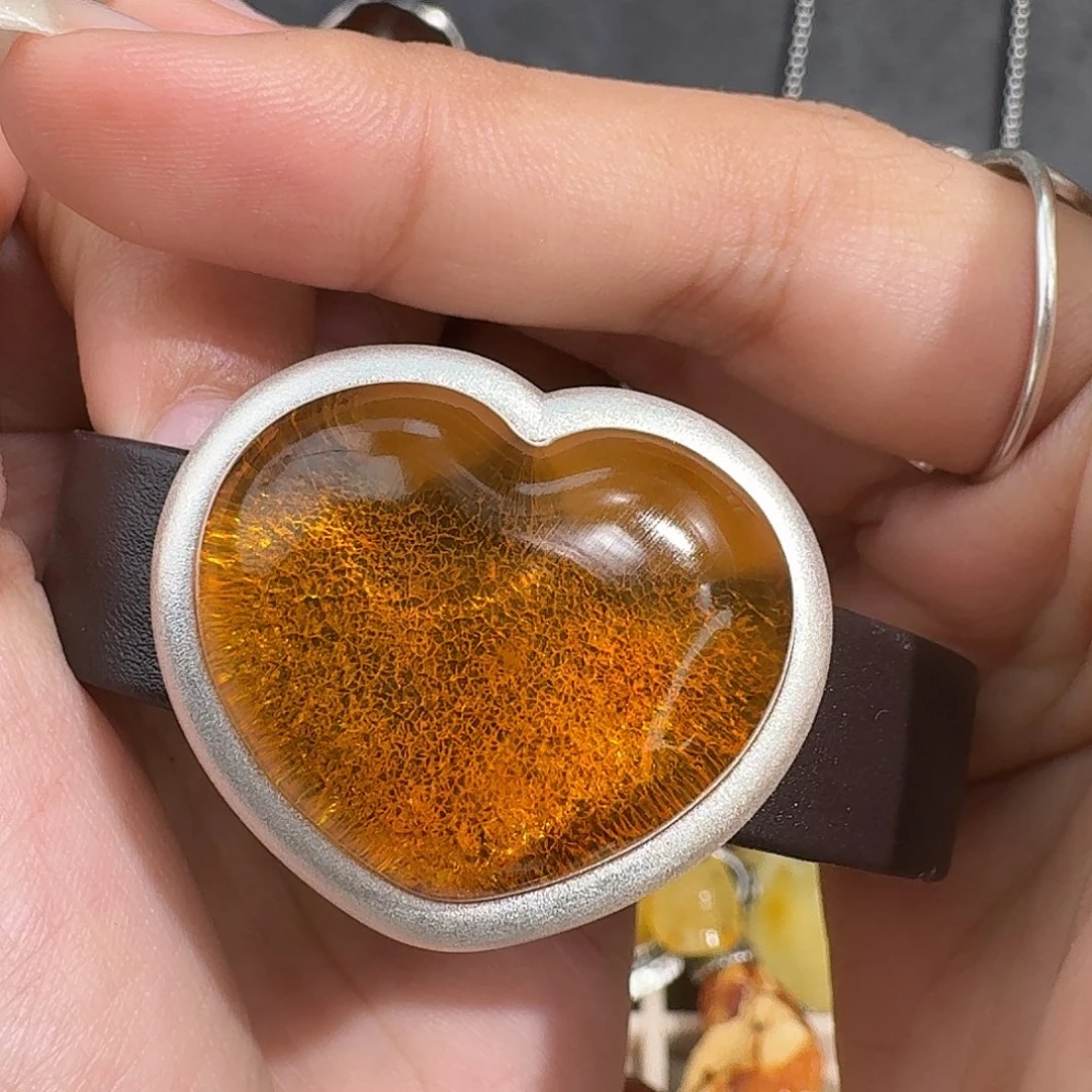 植物珀未镶嵌裸石你
