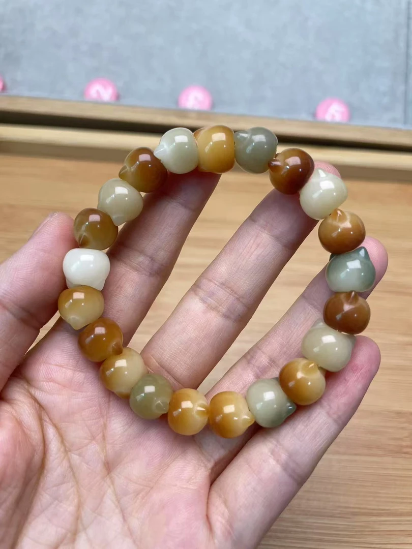 菩提单圈迷你多宝猫头10mm菩提根雕刻文玩盘玩女款多样性发其一