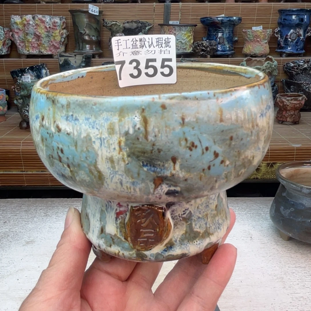 手工花盆默认瑕疵完美者勿拍