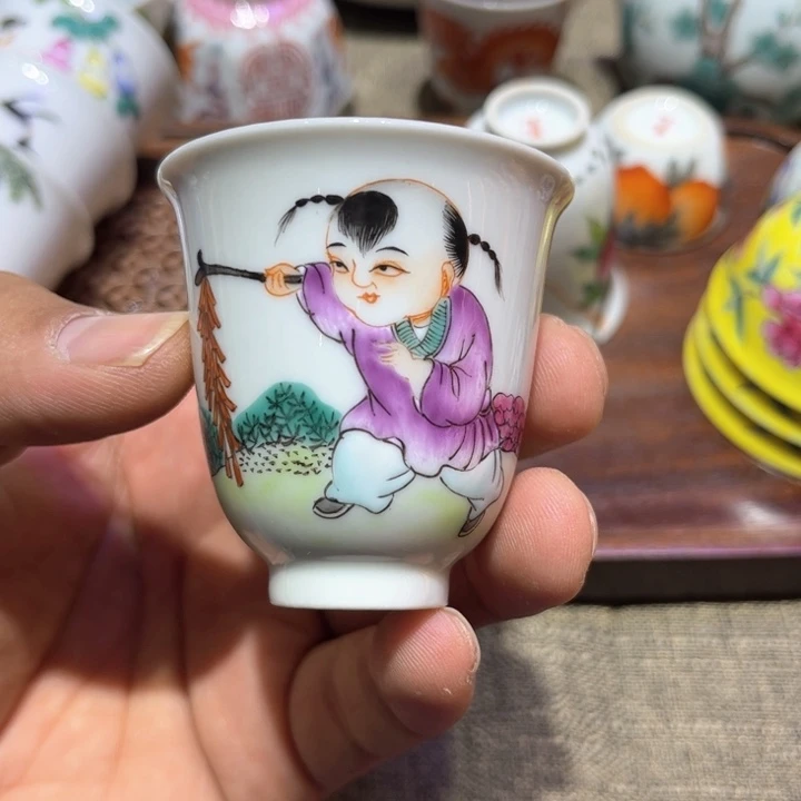 纯手绘精品盖碗杯