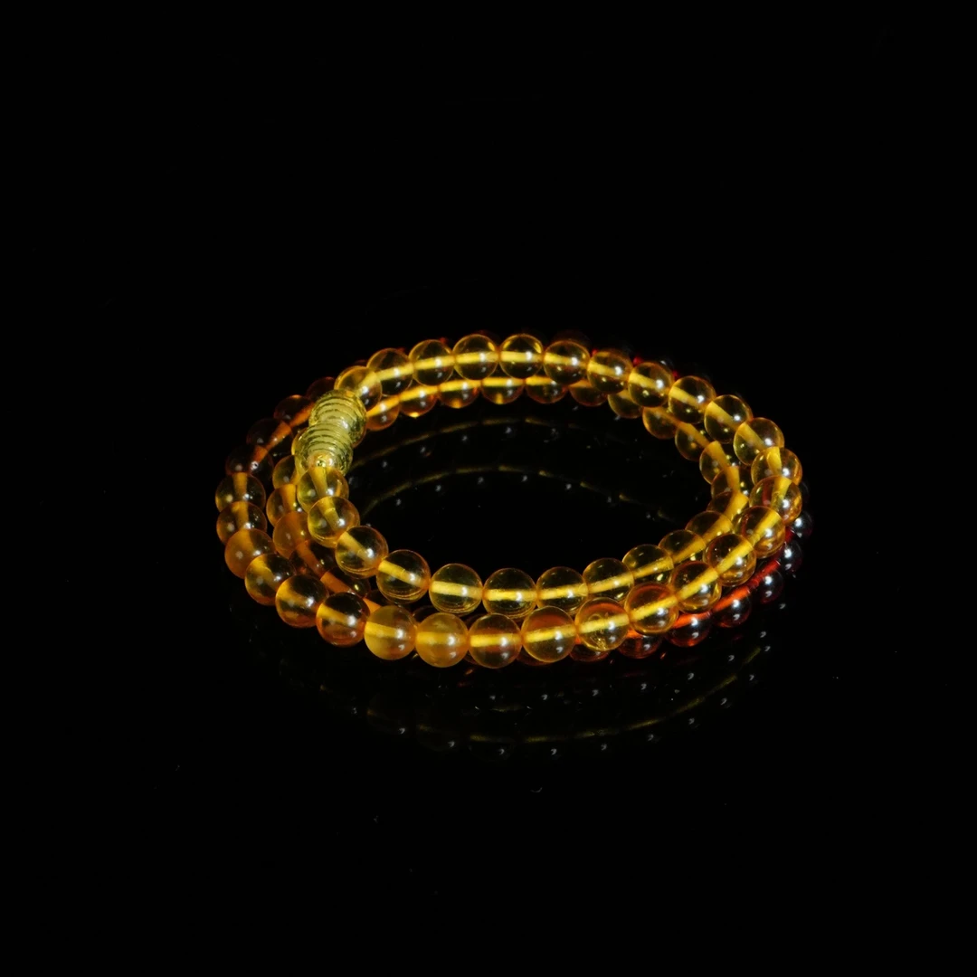 DY-M1262 俄料金珀彩虹连项链 11.28g