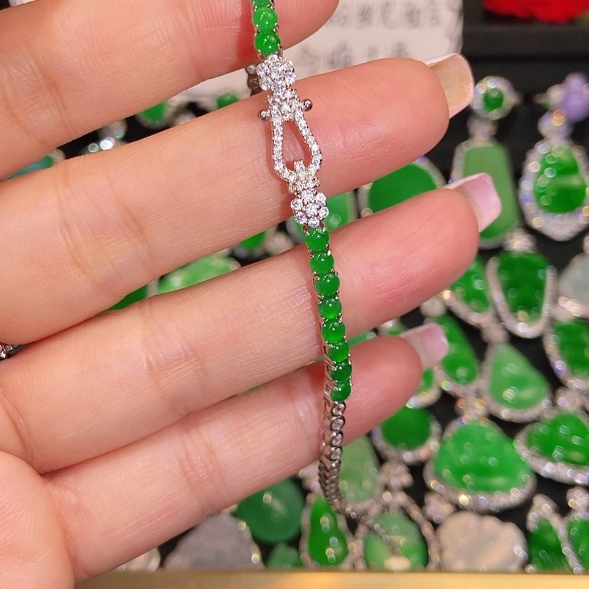【闪购商品】未镶嵌手链翡翠依**啦天然翡翠