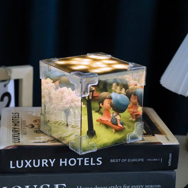 魔方情侣浪漫小夜灯情人节送女朋友礼物仪式感手工DIY材料包心意