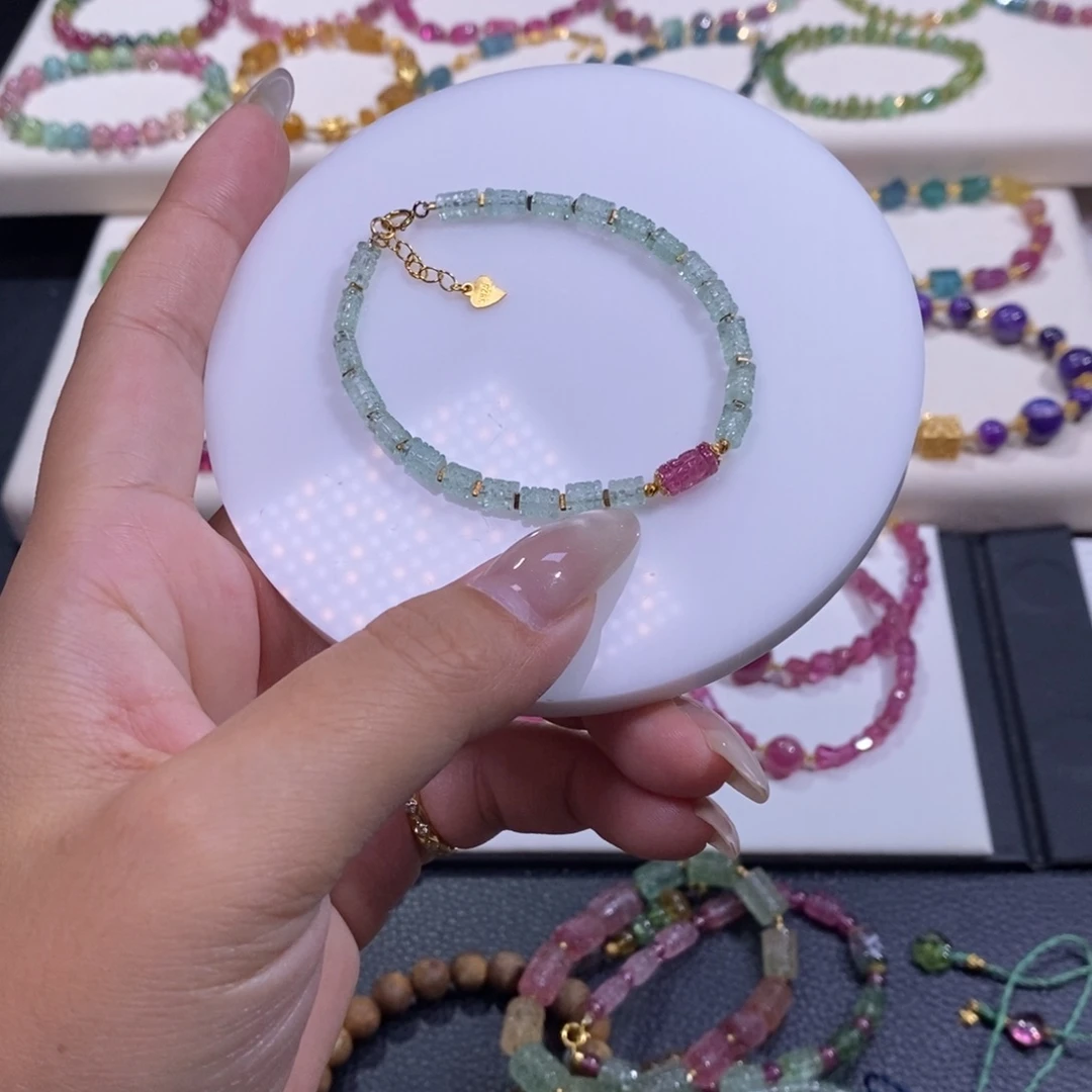 未镶嵌碧玺手链碧玺回纹