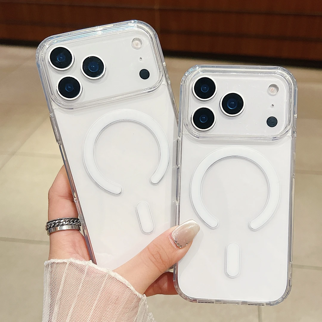 Magsafe磁吸适用新款苹果17promax手机壳iphone16/15透明防摔壳14
