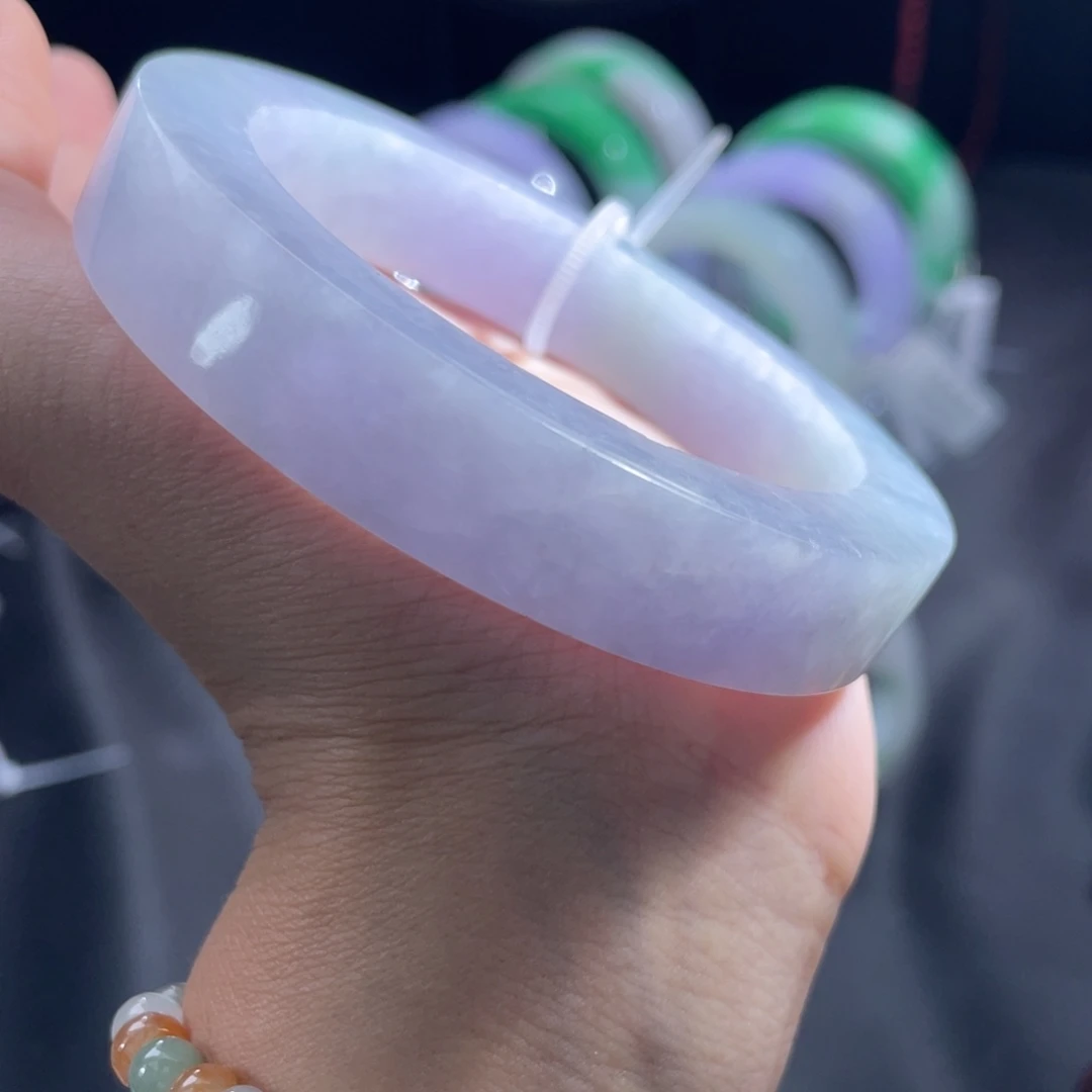 定制翡翠手镯（冰幻彩）未镶嵌