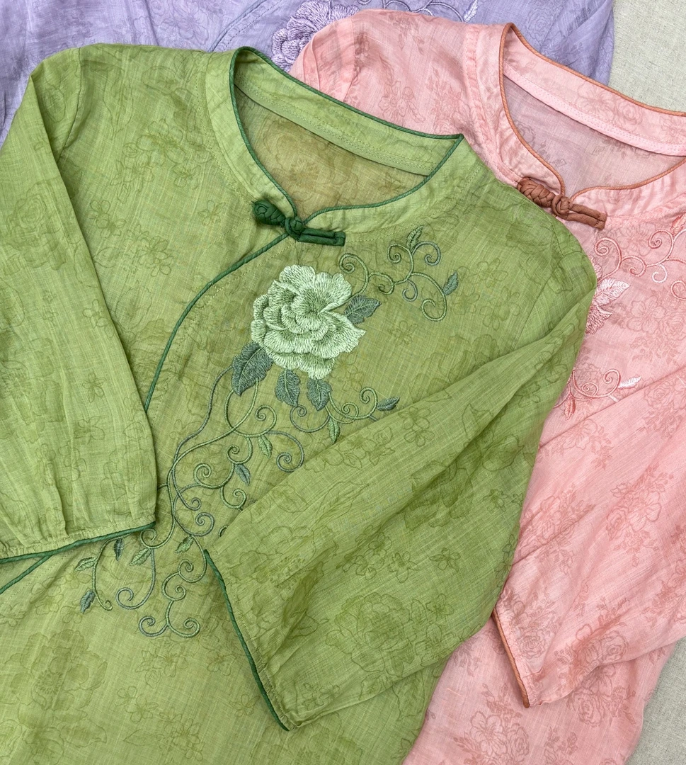 【编号001一050】【对应编号】夏季原创设计师上衣 高货苎麻