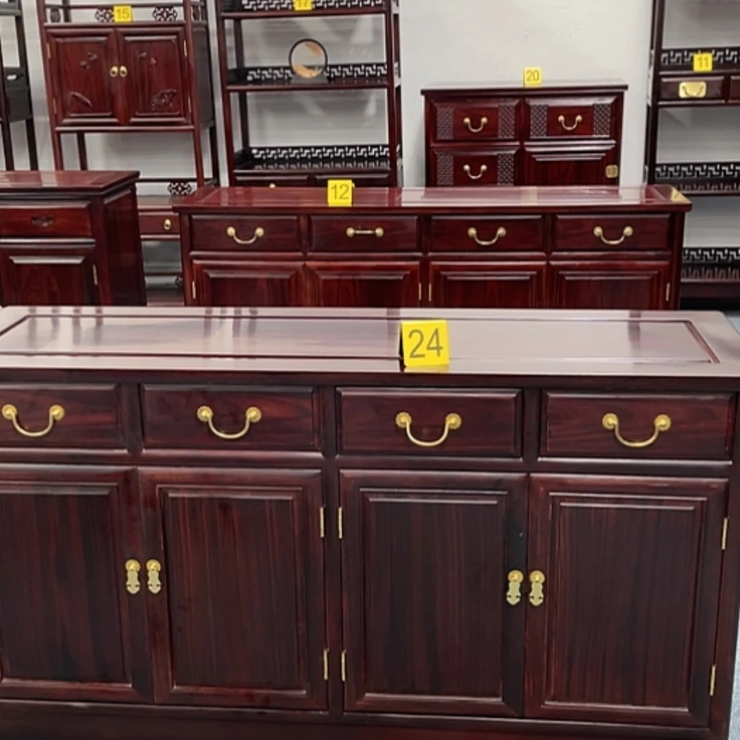 【闪购商品】黑酸枝木类端景台般**羅一个餐边柜