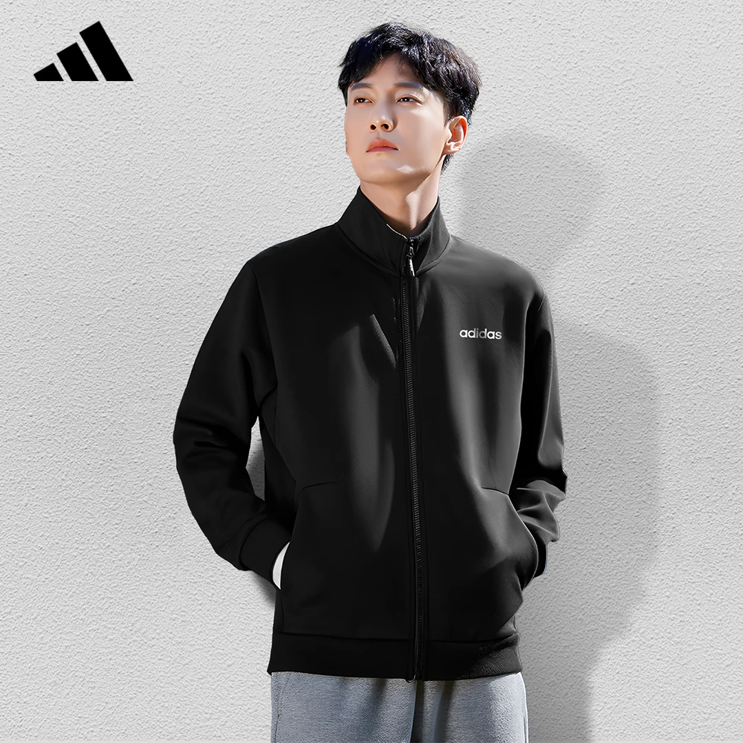 adidas/阿迪达斯外套男装秋冬休闲立领开衫夹克舒适百搭上衣长袖