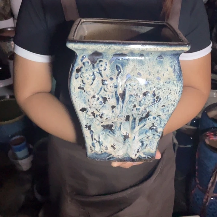 紫砂花盆口20高24正品正品