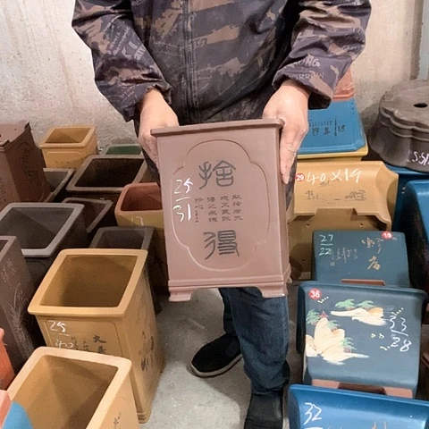 紫砂花盆手工制作