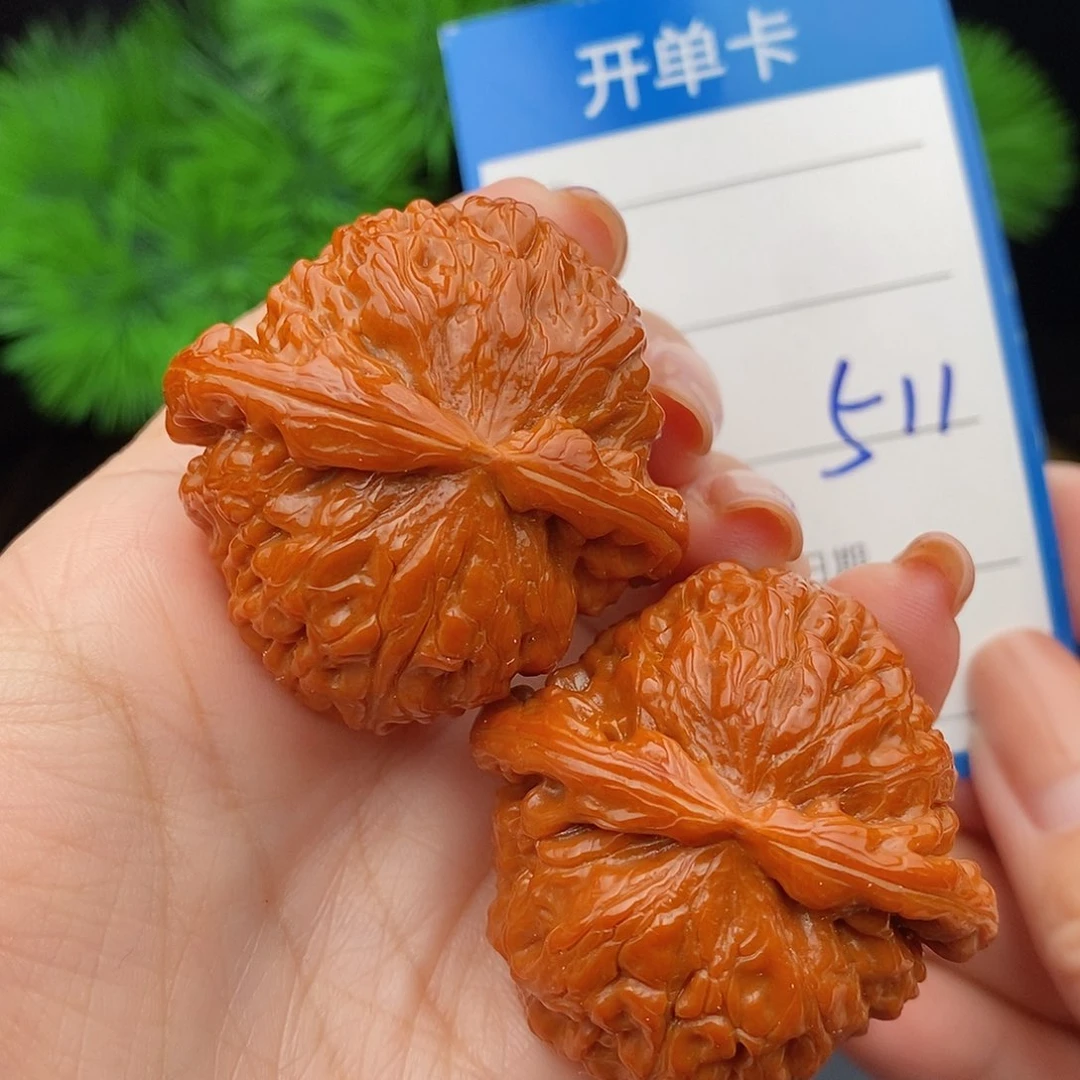 文玩核桃把件41闷白511