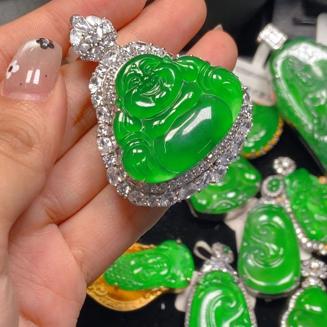 开***冉翡翠未镶嵌吊坠(不含链)